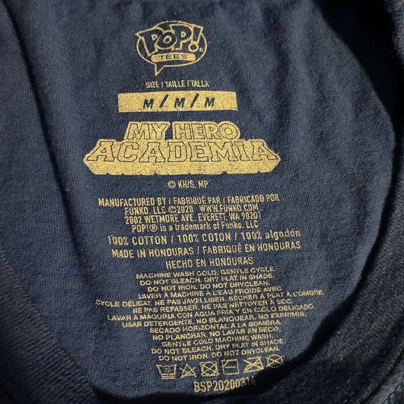 Funko Pop My Hero Academia Tenya Iida Ingenium Tee Mens M Blue 100% Cotton EUC - Picture 4 of 4